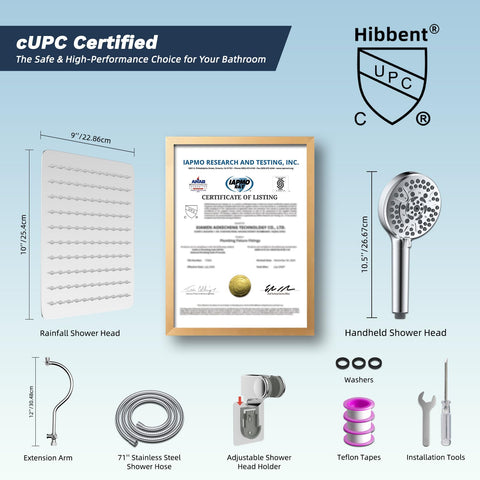 Hibbent cUPC-certified design reflects safety and performance standards.