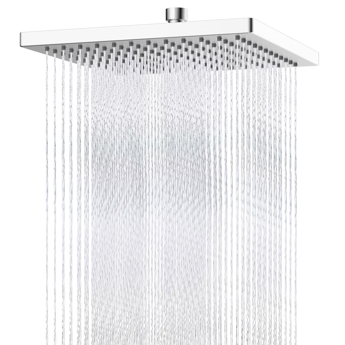 Hibbent cUPC twelve-inch square shower head with thick profile delivering wide rainfall coverage