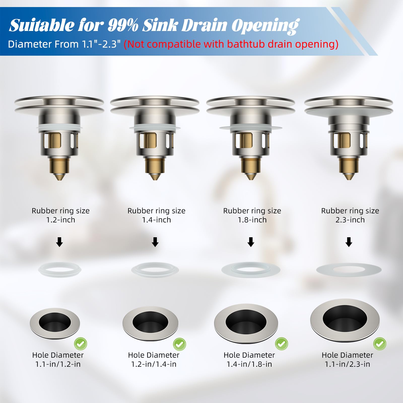 Hibbent guide to measure drain holes ensures proper fit