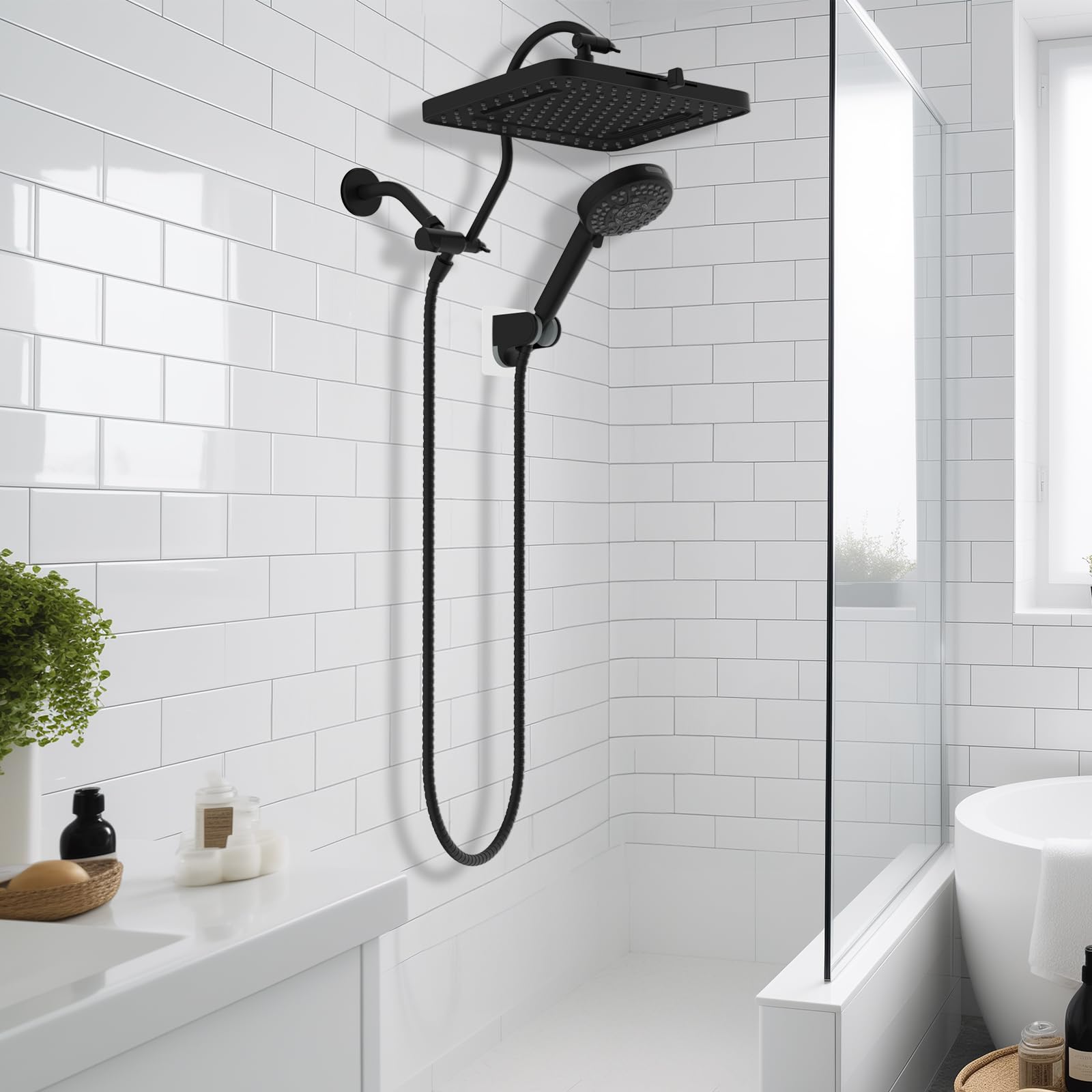 Hibbent dual-shower system offers flexible configurations for family-friendly routines.