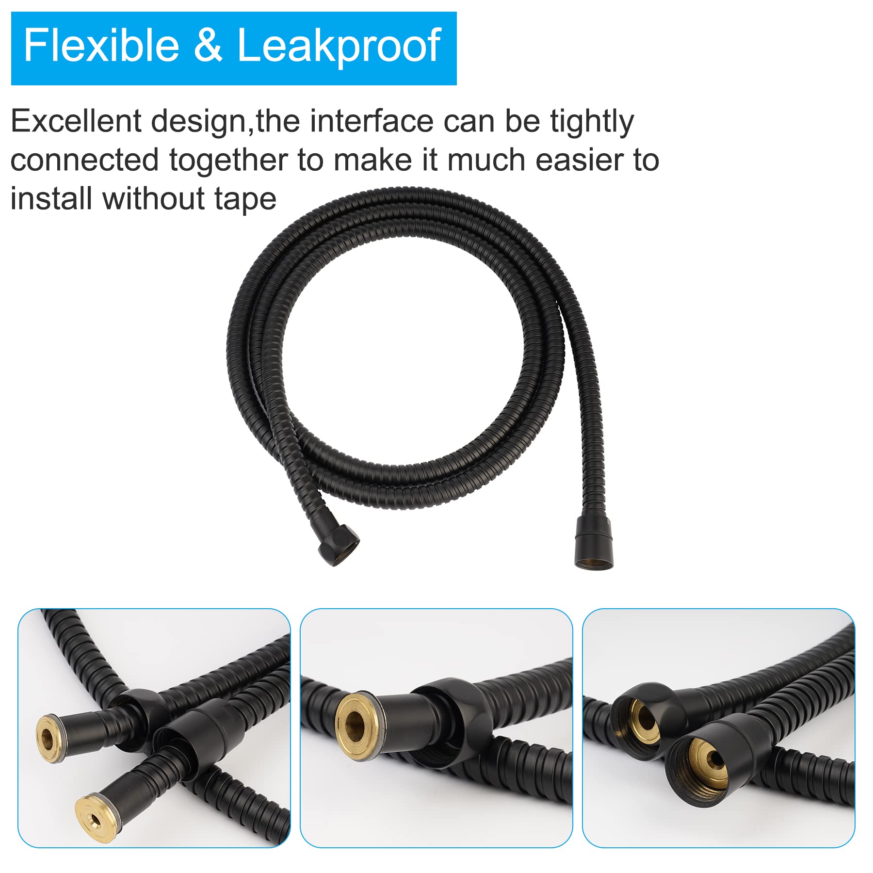 Hibbent flexible hose designed for easy cleaning and maintenance in the shower
