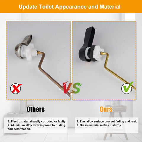 Hibbent easy-install brass lever with included hardware.