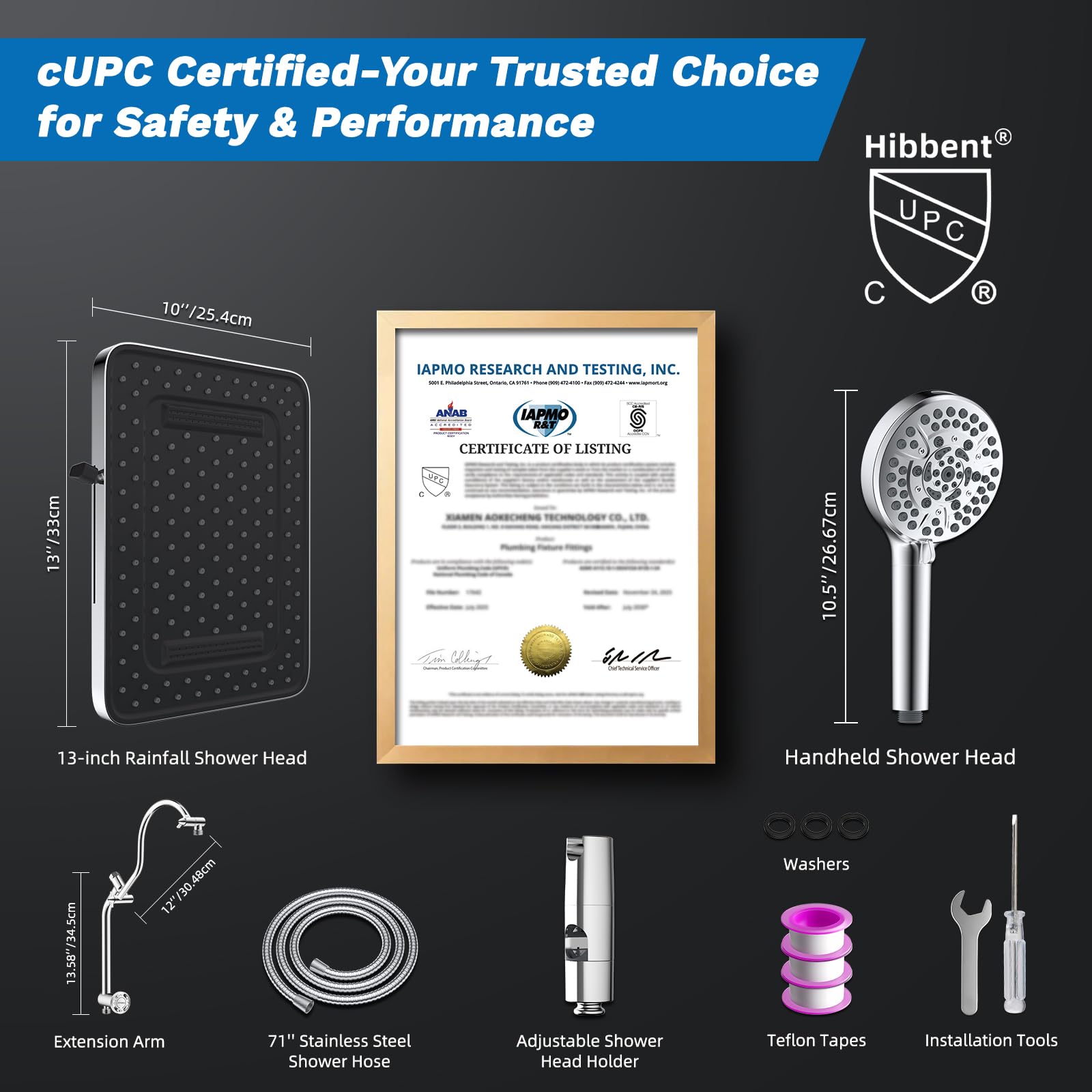 Easy-install kit with hardware and setup instructions.