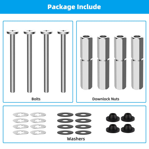 Hibbent easy-install toilet bolts for quick DIY repair.
