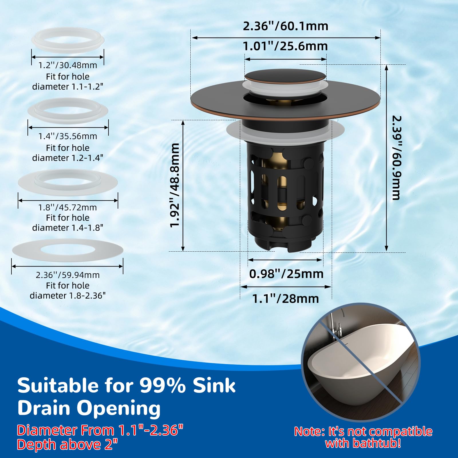 Twist-off basket allows thorough cleaning of all stopper components