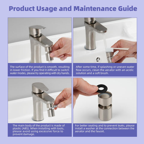 Adapter included to fit 55/64 inch faucet threads