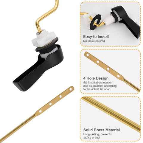Hibbent flush-handle installation demonstrates easy, tool-free replacement.
