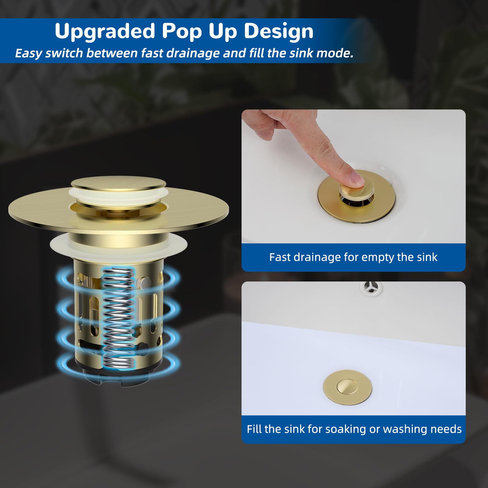 Hibbent four O rings ensure a secure fit for most US drains