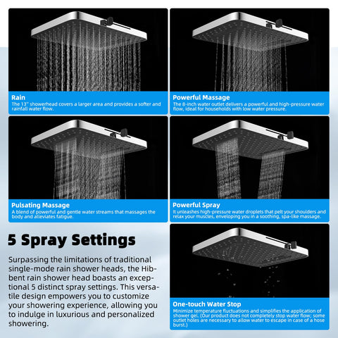 Hibbent 10-setting handheld shower head offers versatile cleansing options