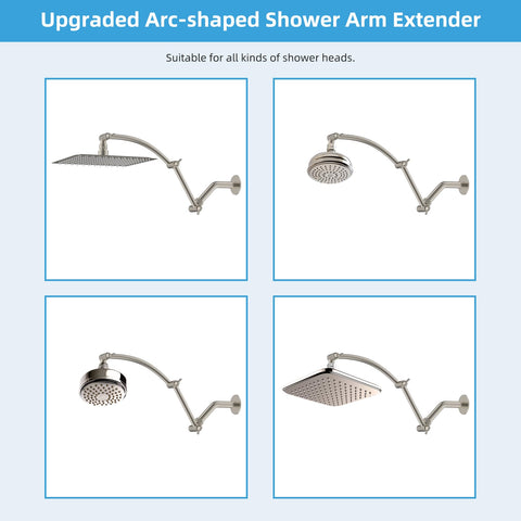 Hibbent height-adjustable design fits many shower setups.