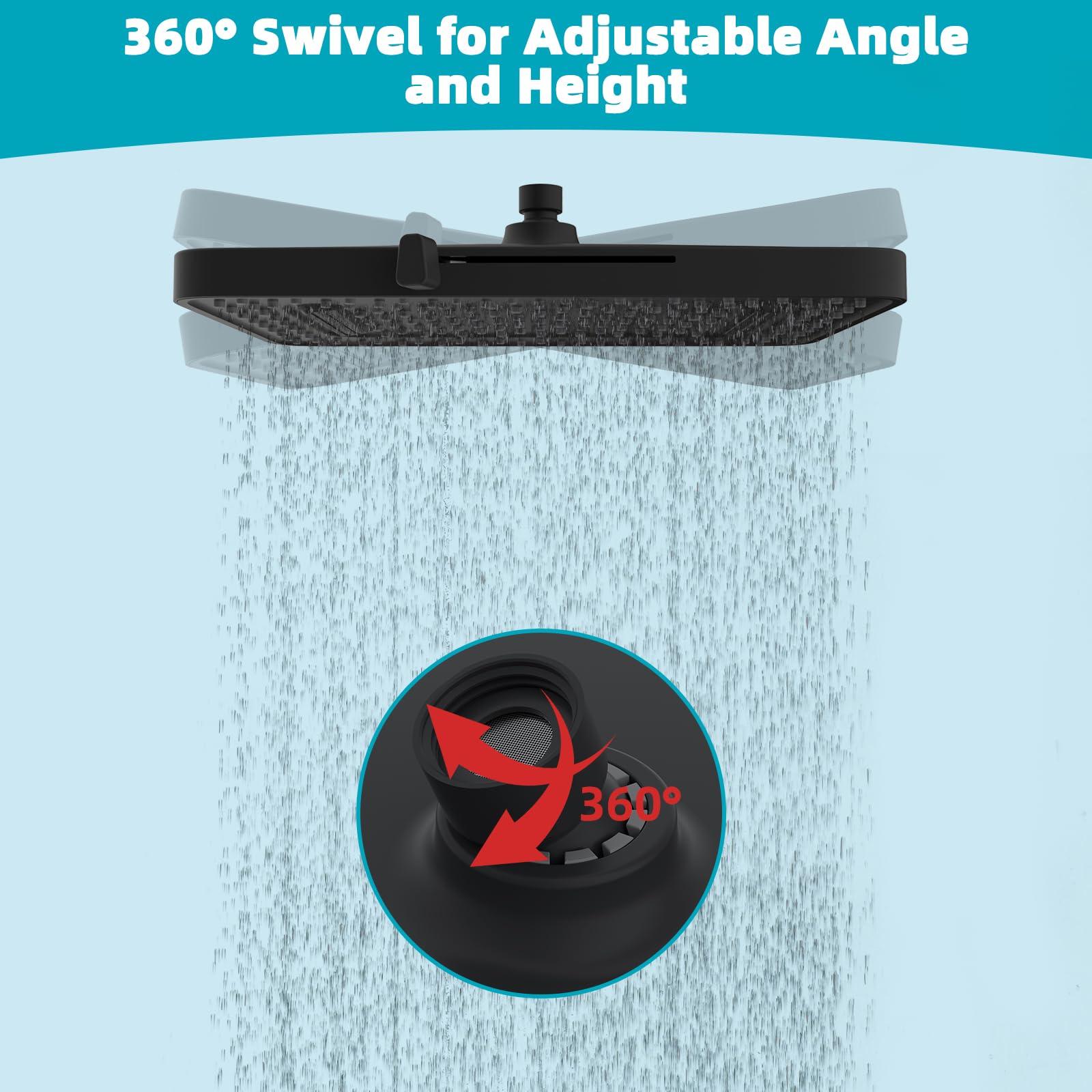 Hibbent high-flow waterfall mode delivering strong water impact