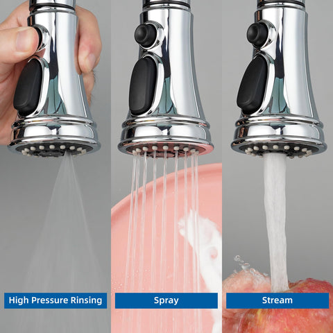 Hibbent spray head in action showing spray mode for daily tasks
