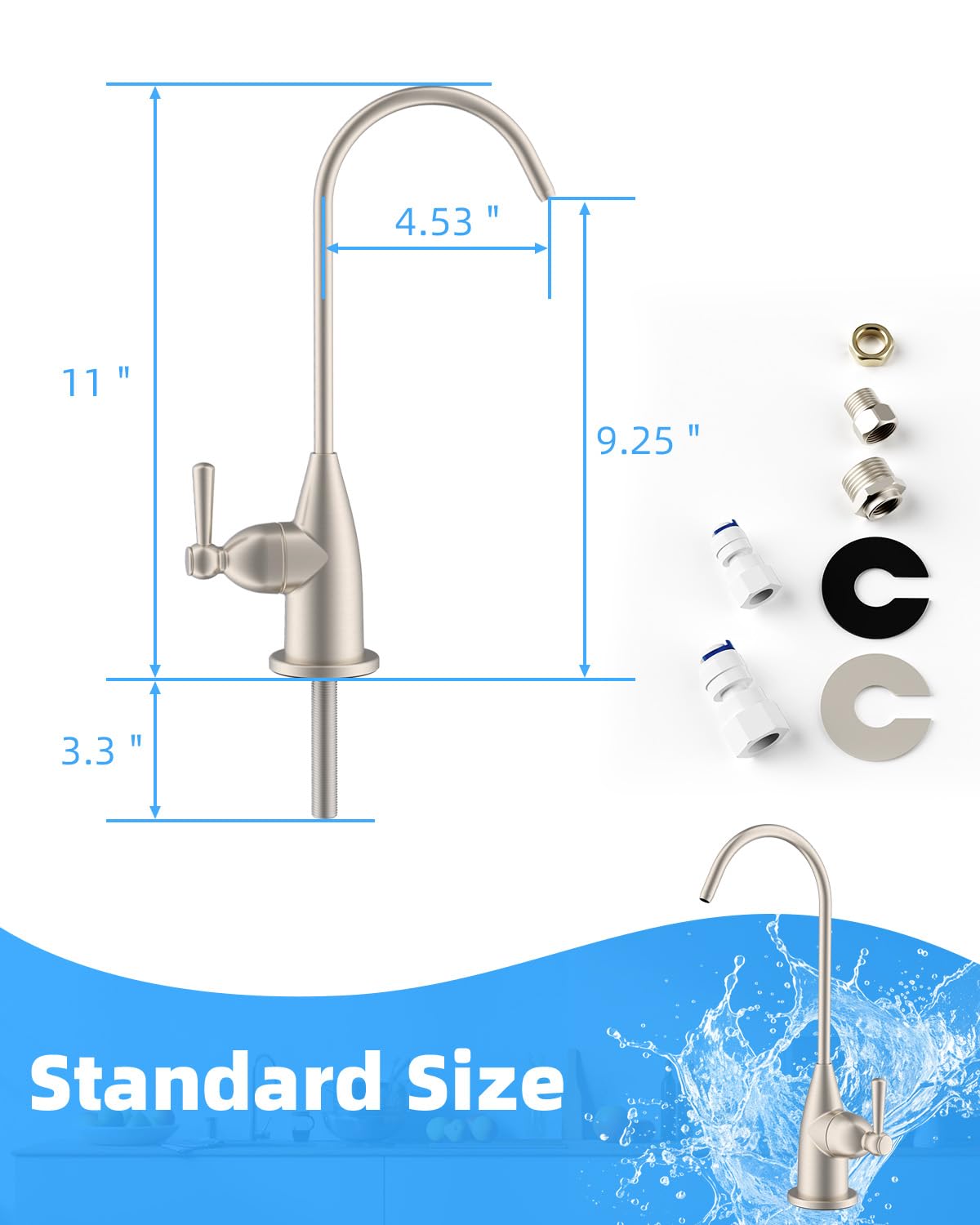 Hibbent leakage-free seal reduces drips for a clean countertop.