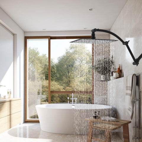 Hibbent matte black finish complements modern bathrooms while resisting wear.
