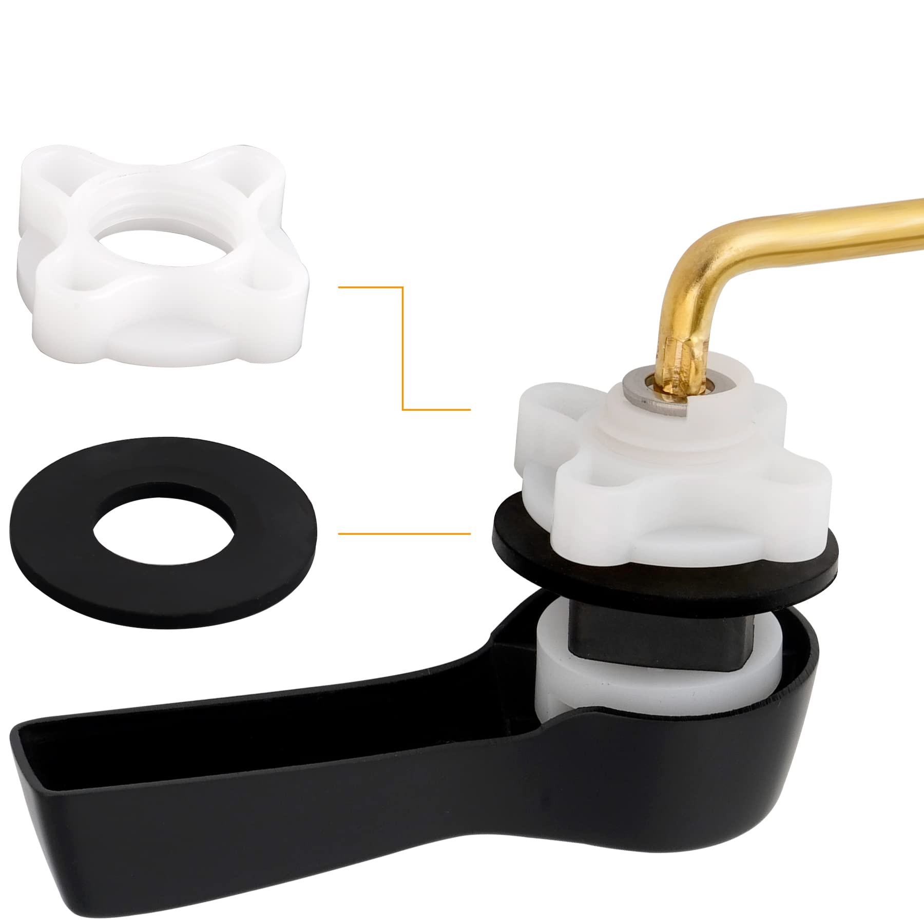 Hibbent matte-black finish on toilet handle resists scratches and fading.