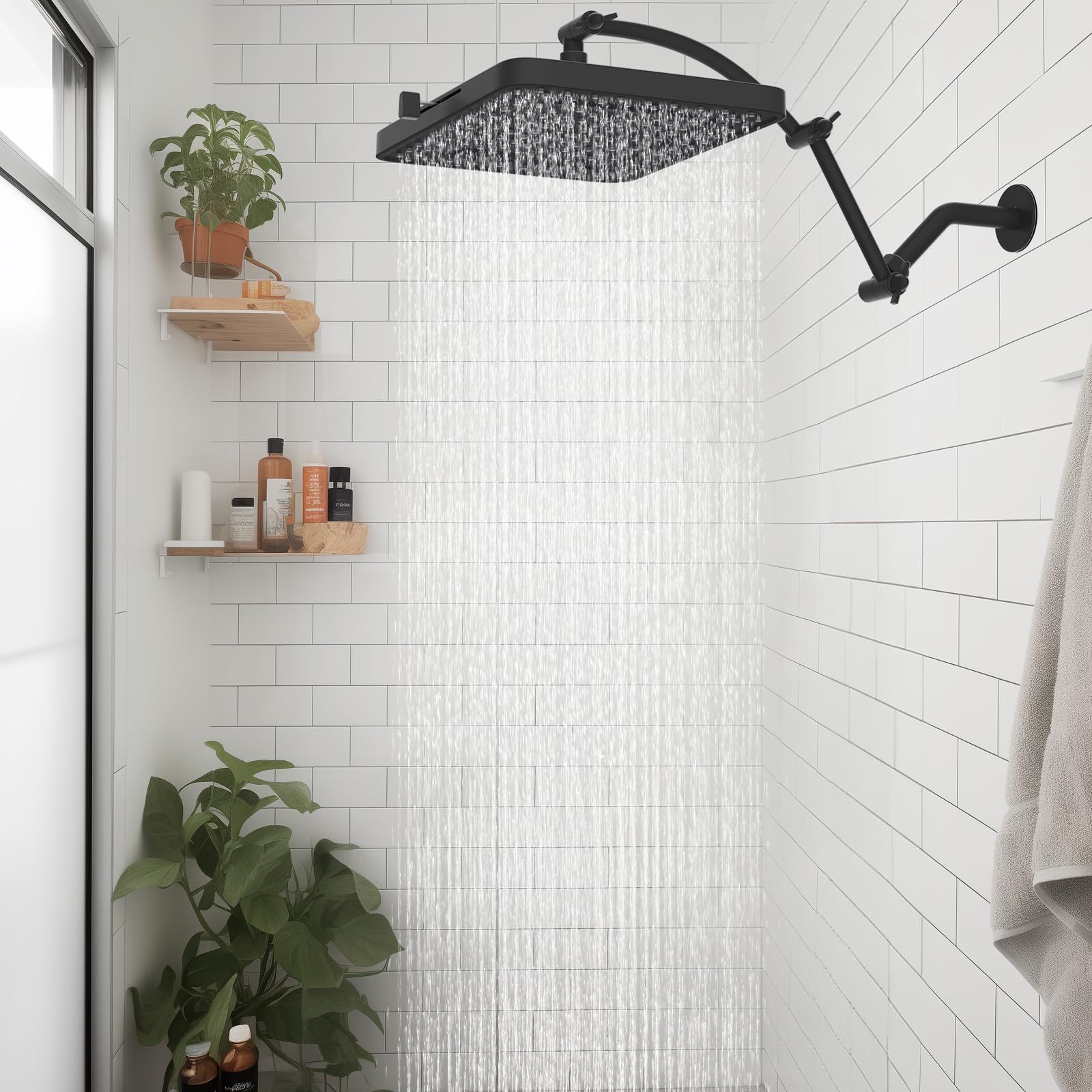 Hibbent matte black finish adds modern style to your bathroom.