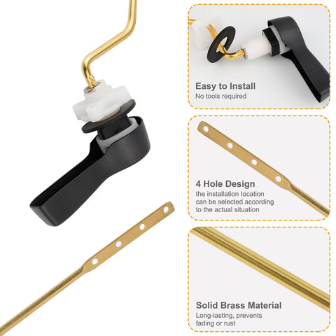 Hibbent oil-rubbed bronze finish lever resists scratches and complements décor.