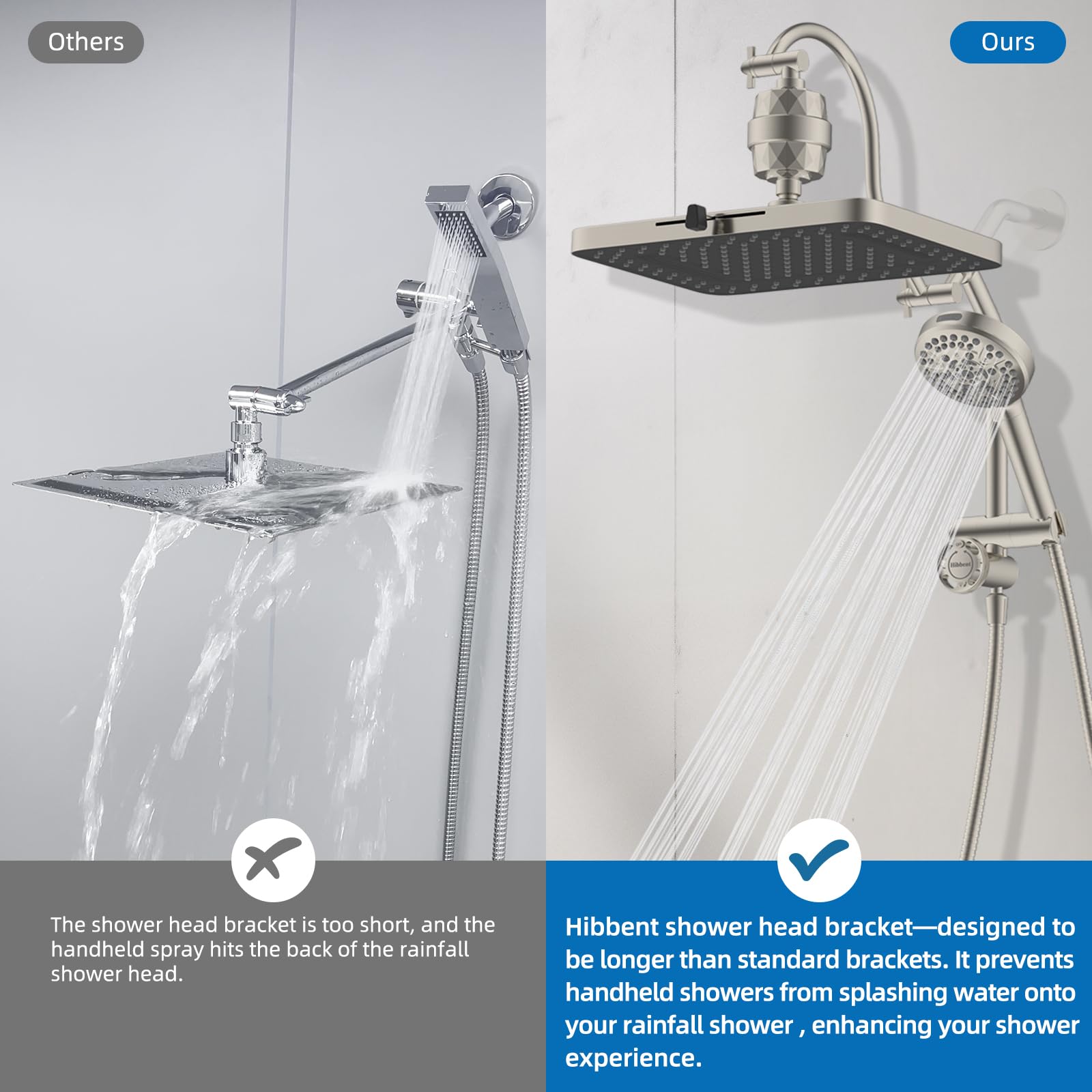 Hibbent one-touch water stop reduces temperature swings during the shower