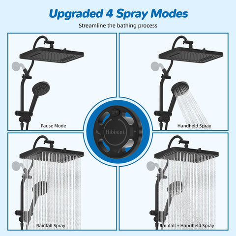 Pause mode on the Hibbent system for soap and rinse convenience.