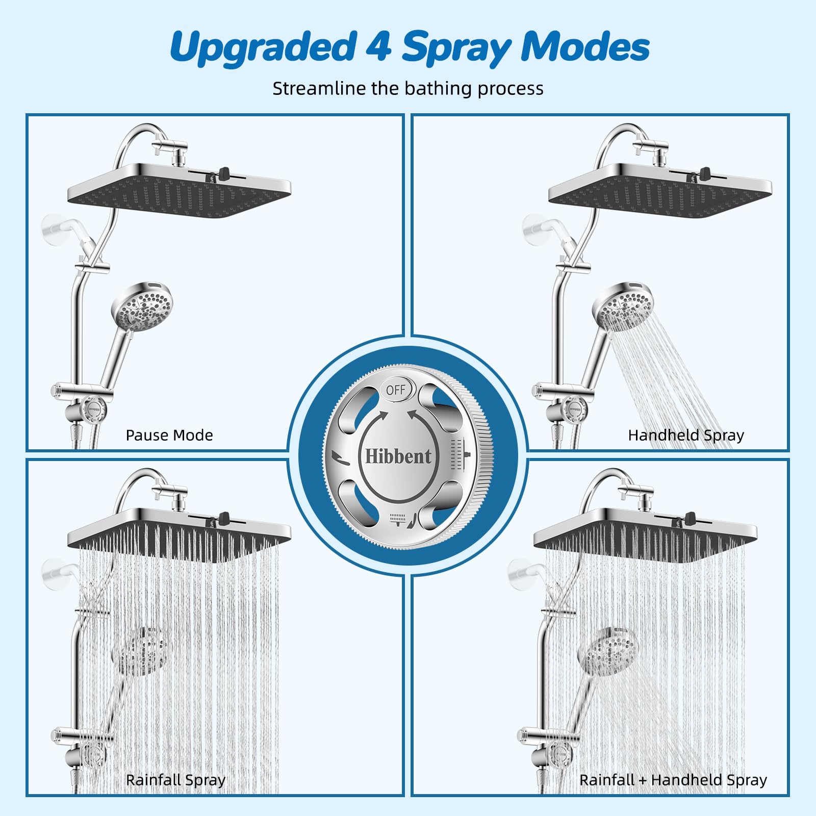 Pause mode helps stabilize temperature during showers.
