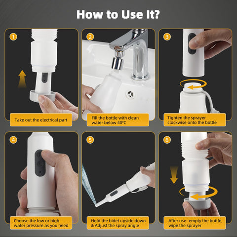 Hibbent portable bidet ready for travel and fits in a bag