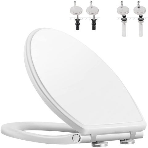 Hibbent premium elongated seat with quick-release for easy cleaning.