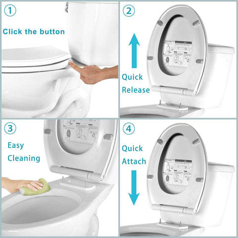 Hibbent toilet seat fits Kohler, American Standard, Toto and more.