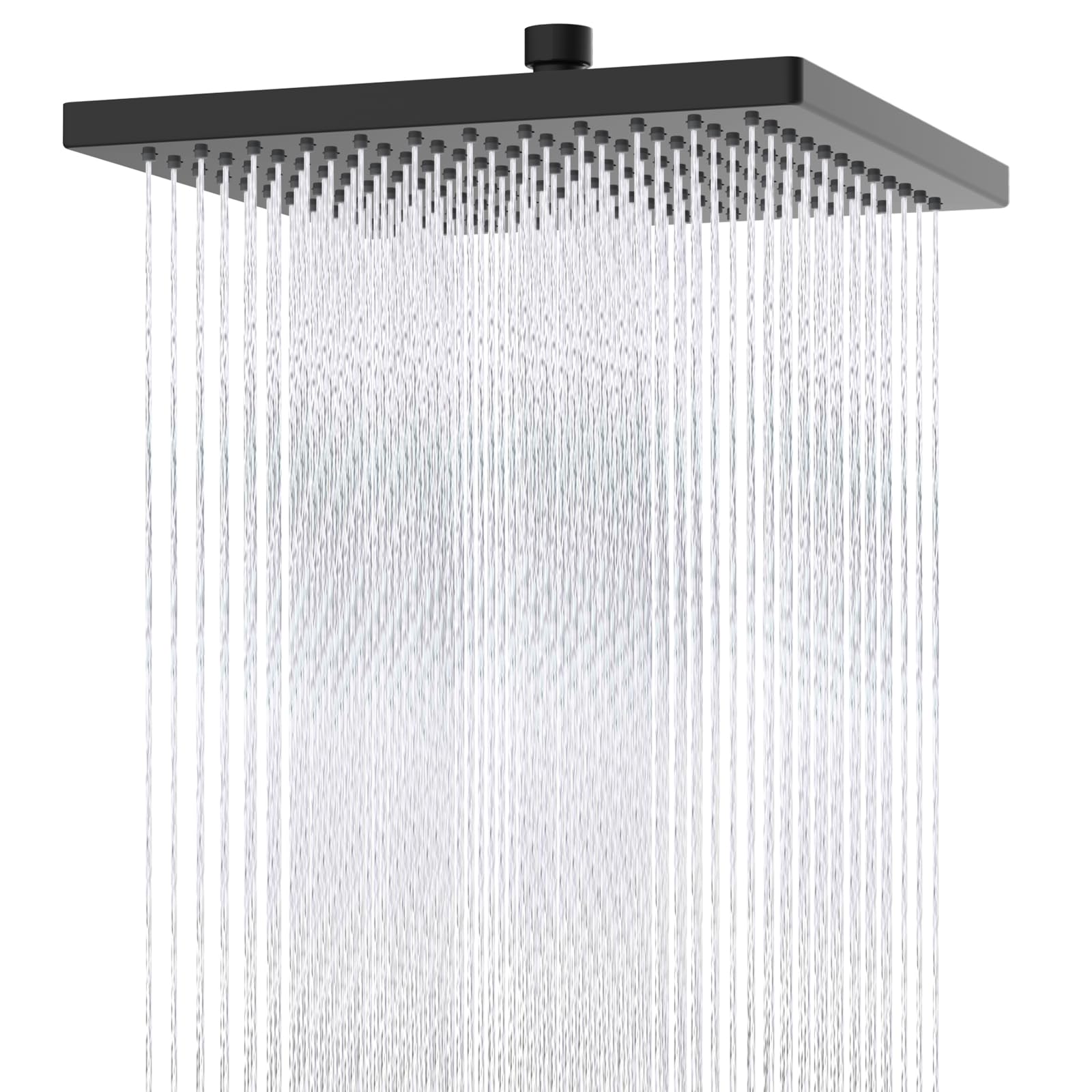 Hibbent 12-inch square rain shower head delivers broad body coverage.