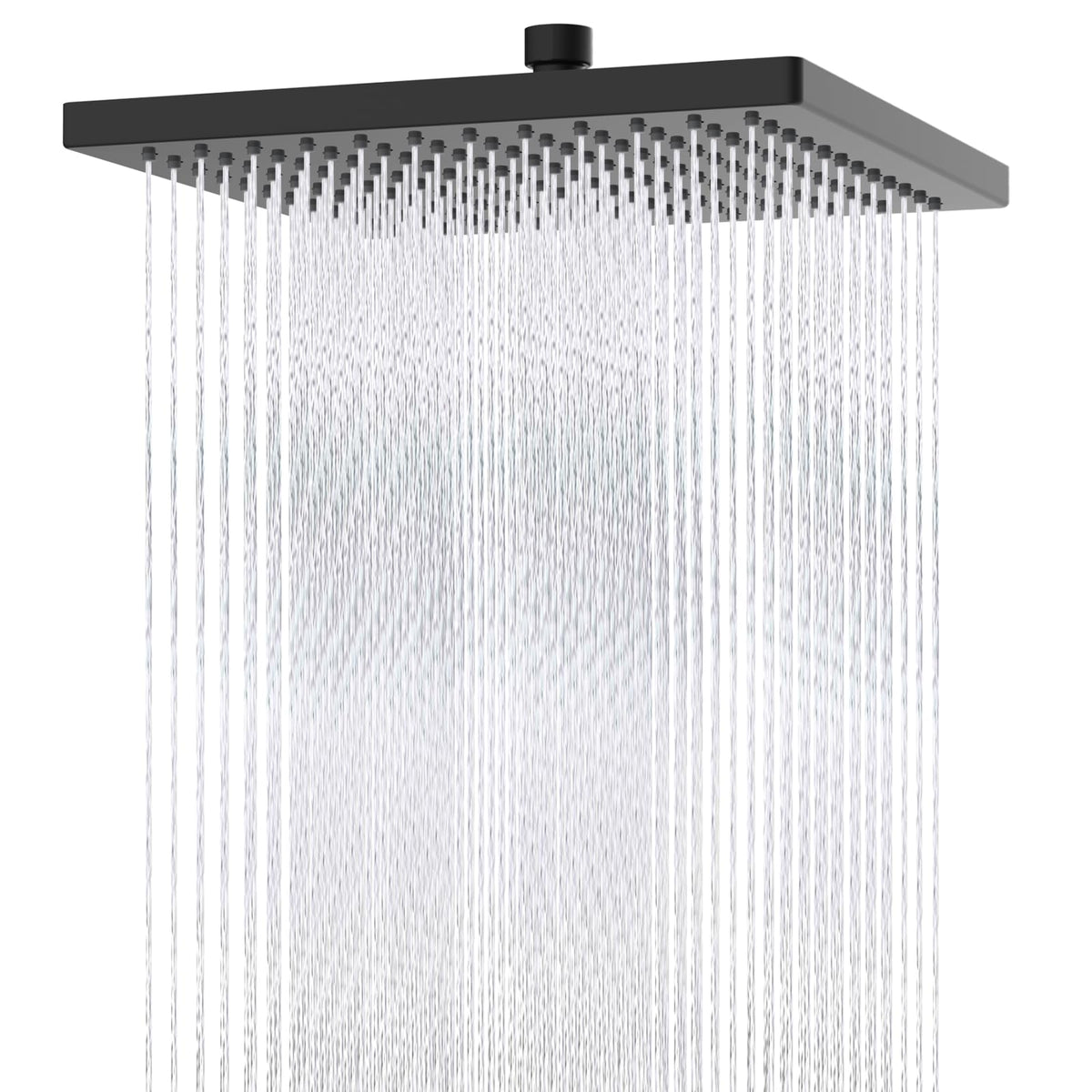 Hibbent 12-inch square rain shower head delivers broad body coverage.