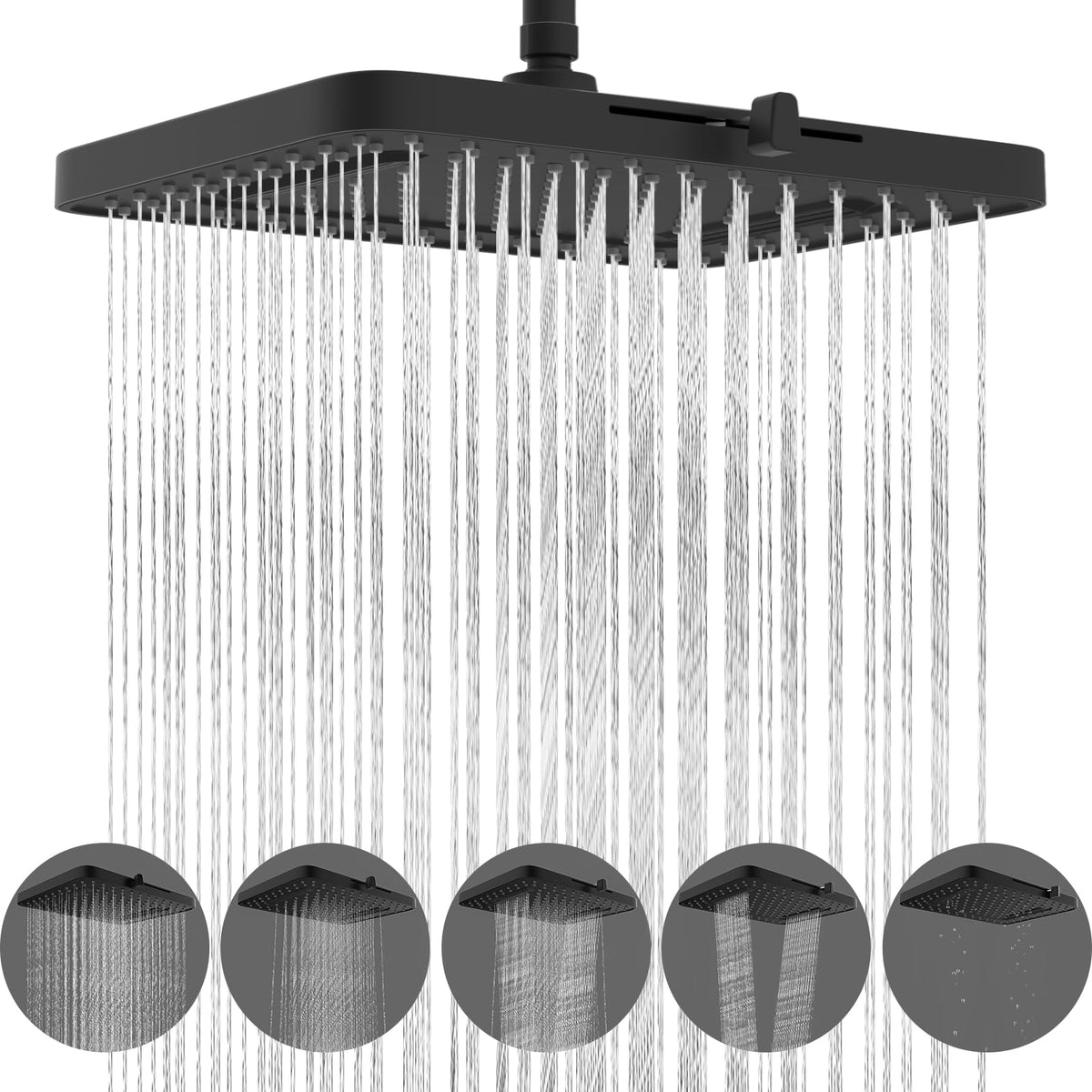 Hibbent 13-inch rainfall shower head with broad coverage for a spa-like feel