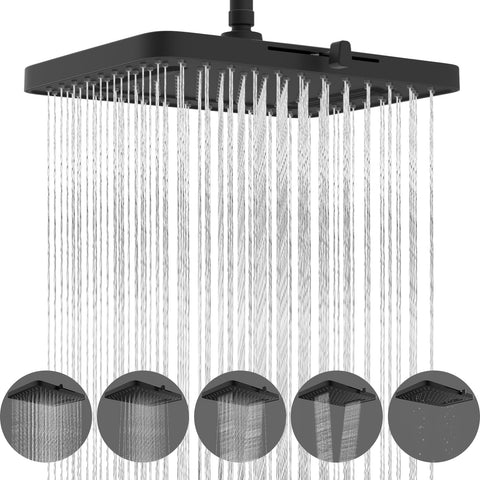 Hibbent 13-inch rainfall shower head with broad coverage for a spa-like feel