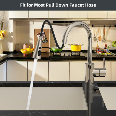 Hibbent removable aerator ensures quiet, aerated streams with easy cleaning.