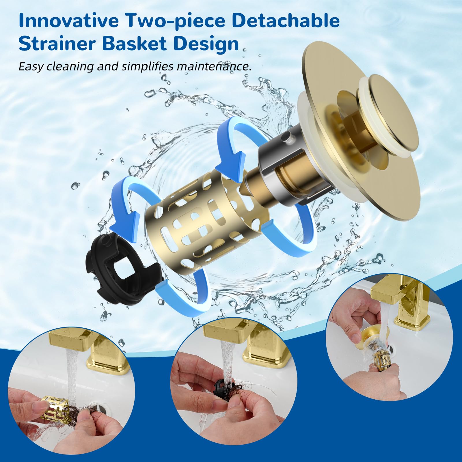 Hibbent removable basket bottom design allows thorough cleaning after use