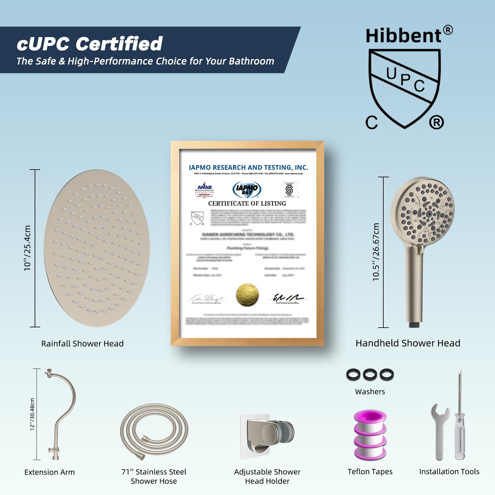 Hibbent rub-clean nozzles reduce buildup for smoother maintenance.