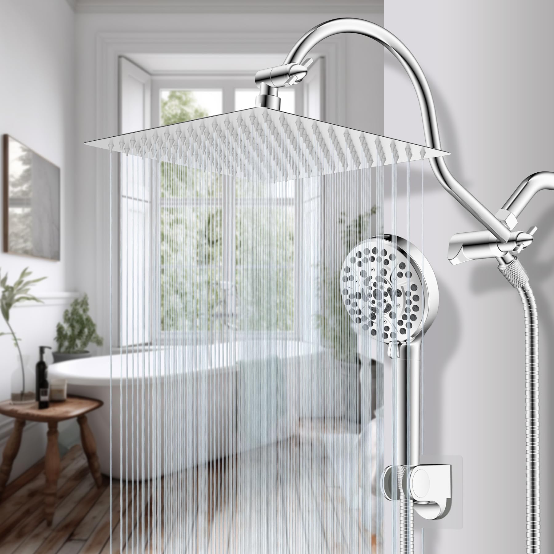 Hibbent shower head combo brings spa-like experience to daily showers.