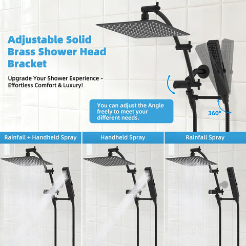 Hibbent shower holder bracket for stable positioning