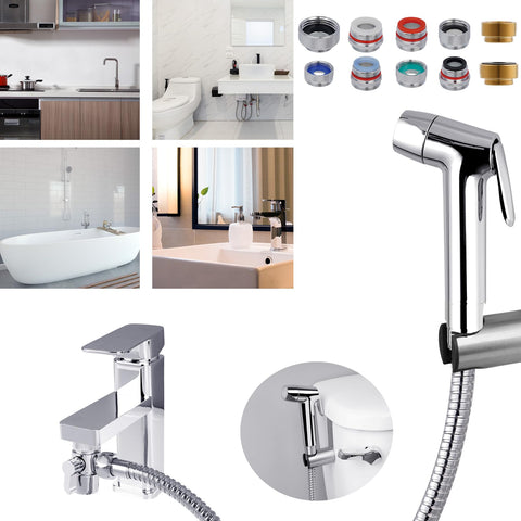 Hibbent sink faucet hose sprayer attachment assembled for versatile cleaning