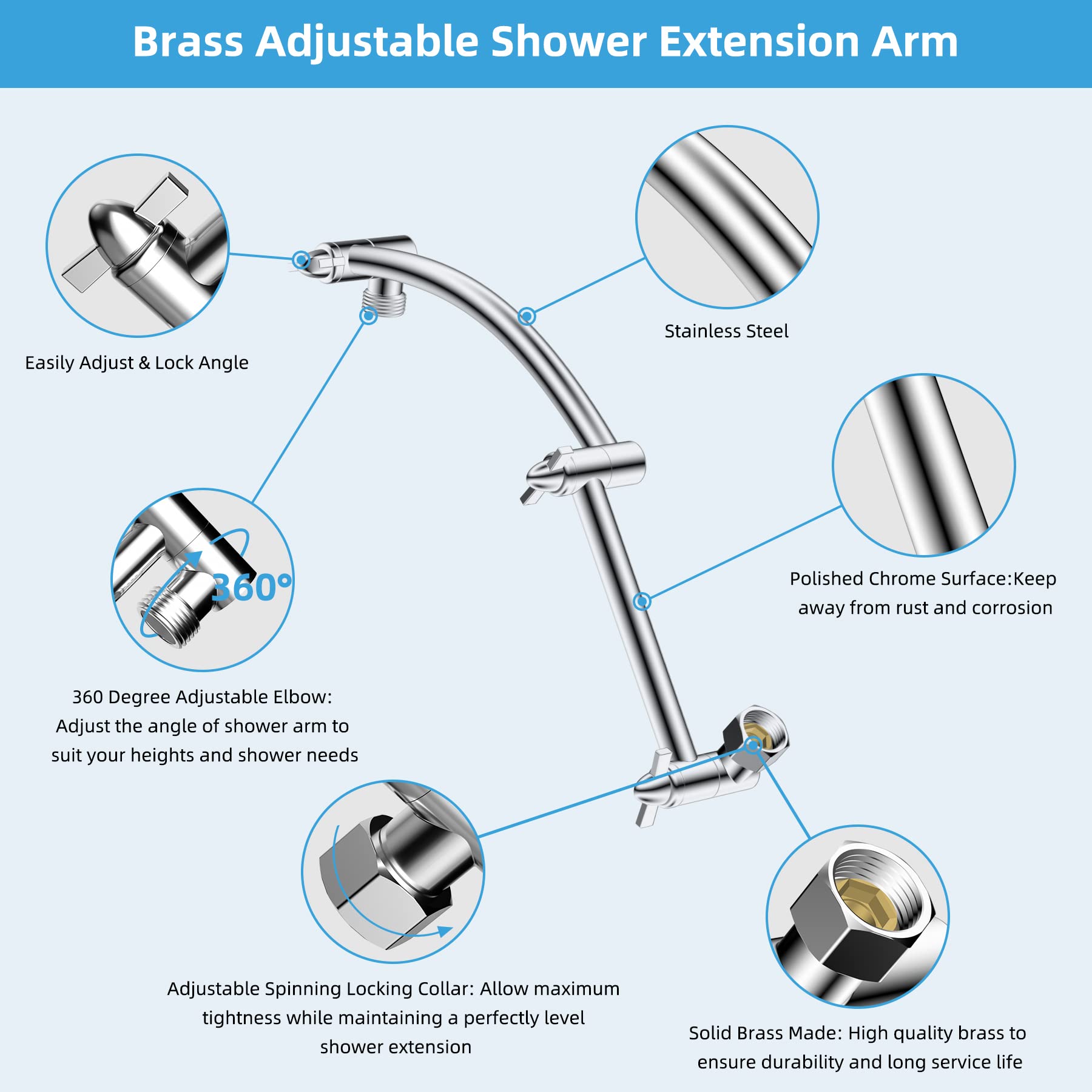 Hibbent solid brass and stainless-steel construction offers long-lasting durability.