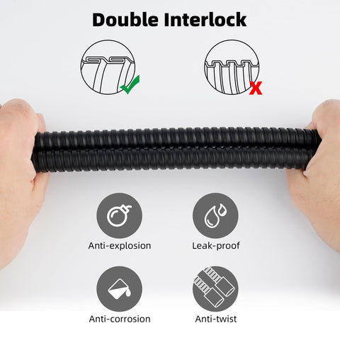Hibbent stainless-steel anti-twist hose reduces tangling during showers