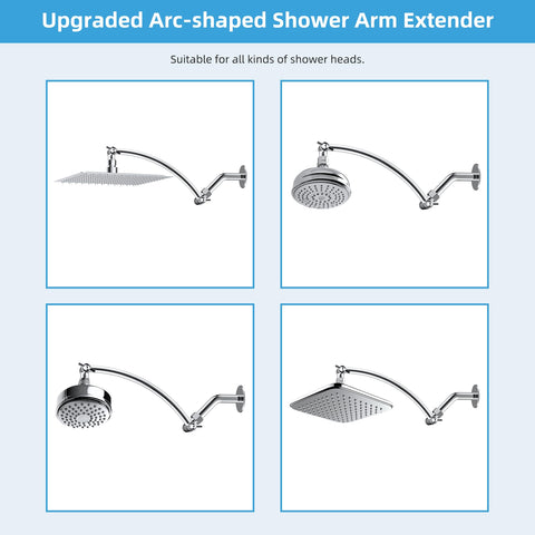 Hibbent stainless steel chrome finish arm resists corrosion and leaks.