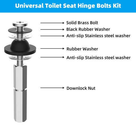Hibbent stainless steel toilet nuts for long-lasting corrosion resistance.