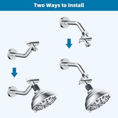 Hibbent standard G1/2 threads fit most shower arms and heads.