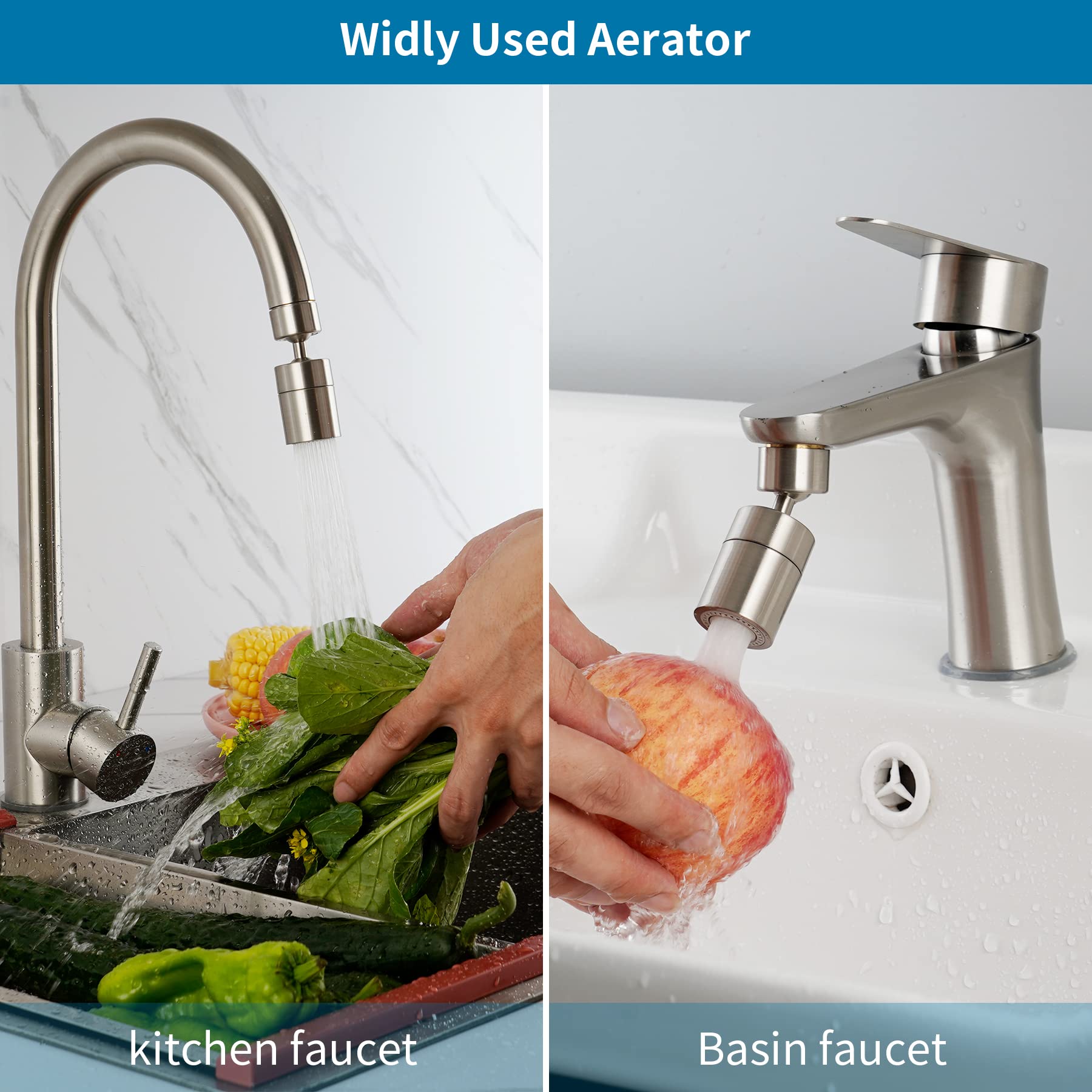 Hibbent strong sprayer shower aerator for powerful cleaning with efficient water use.