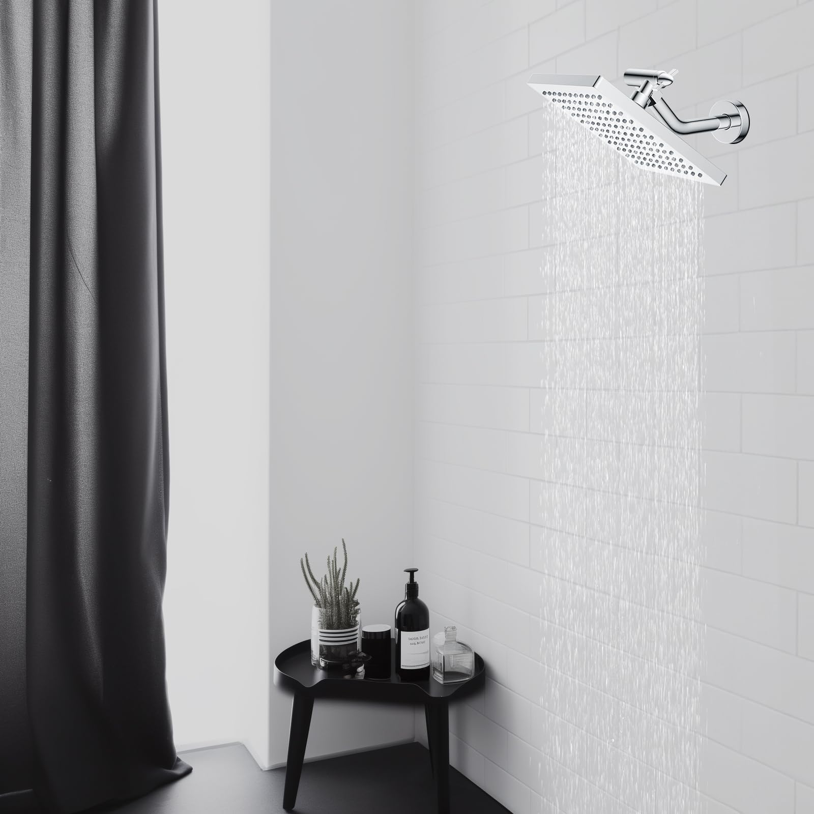 Hibbent supports up to 50 kg for sturdy shower configurations.