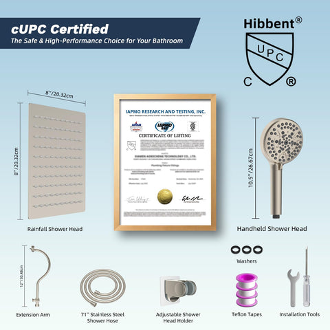 Hibbent SUS304 stainless steel construction resists rust