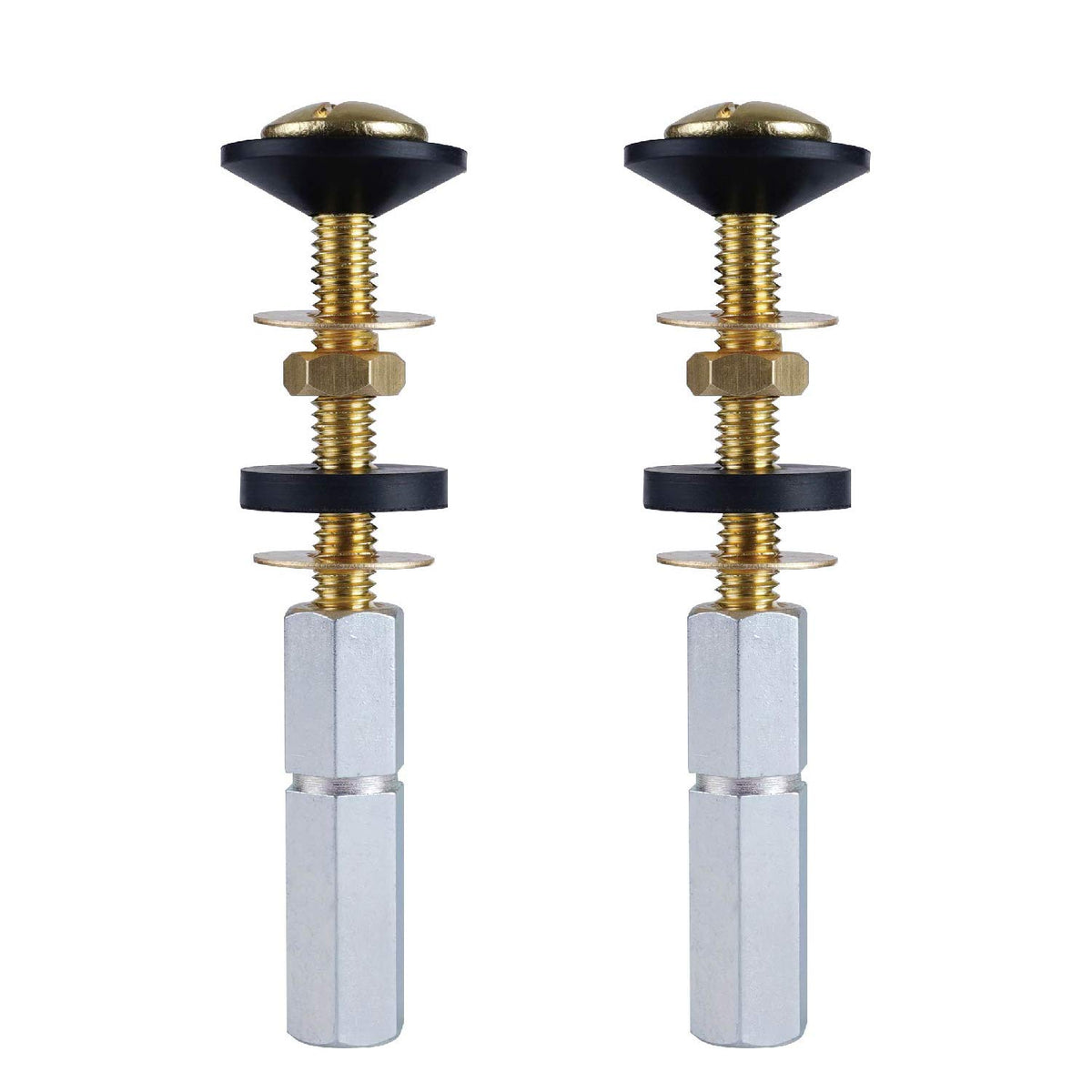 Hibbent tank-to-bowl bolt kit 2-pack for secure, leak-free toilet installs.