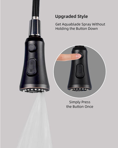 Hibbent three-function spray with stream, spray, and high rinse