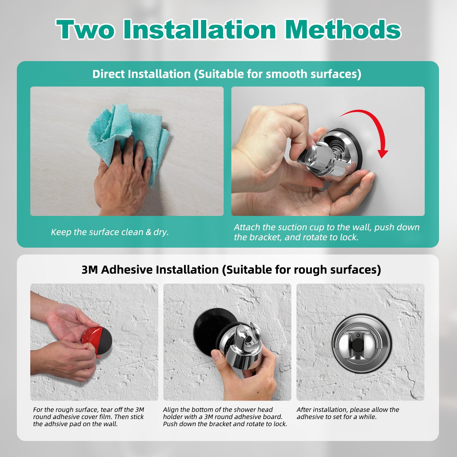 Hibbent three-quarter inch slot fitting most standard showerheads