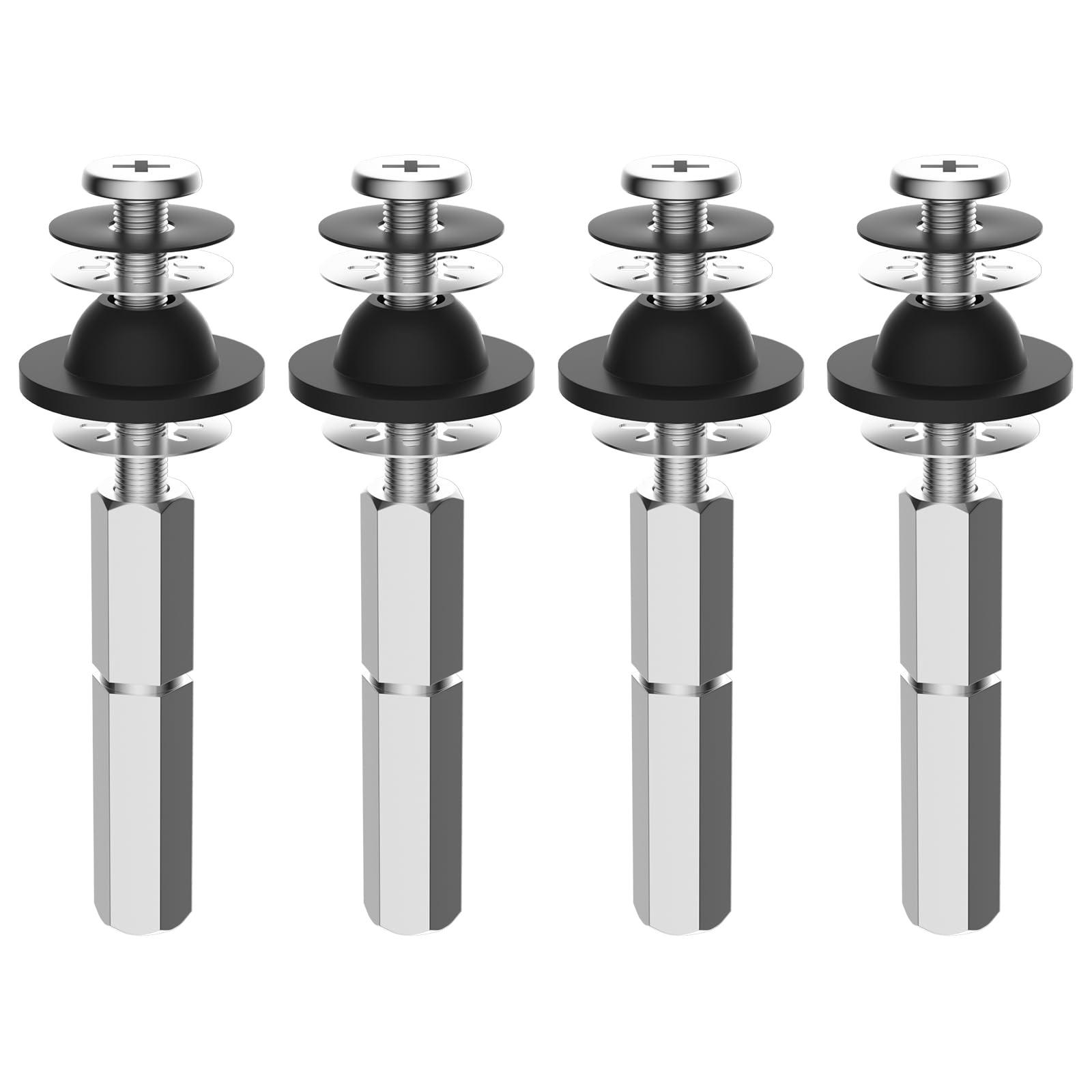 Hibbent 4pcs toilet bolts kit for secure, durable toilet seat installation.
