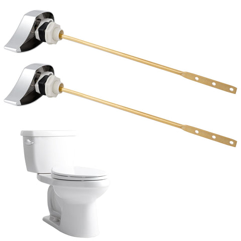 Hibbent chrome toilet handle replacement for side-mount ST701 tanks with durable brass lever
